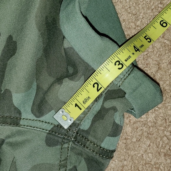 LEI CAMO DENIM SHORTALLS SHORTS OVERALLS BIBS JUNIOR LARGE women medium - Picture 7 of 13